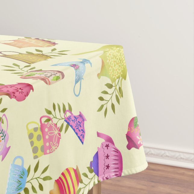 Mantel Potes de té y tazas amarillas (In Situ)