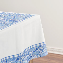 Mantel Precioso patrón artístico de paisley floral blanco