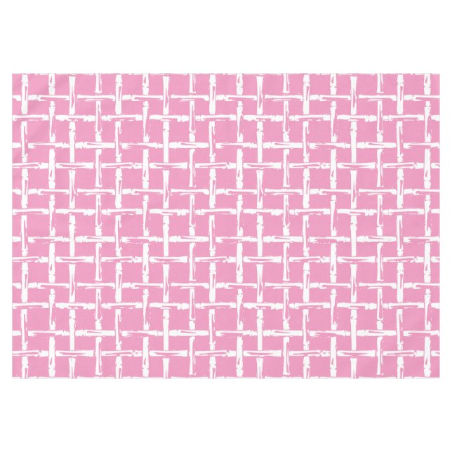 Mantel Preppy Bamboo – Coordenada Costera Rosa (Frente (Horizontal))