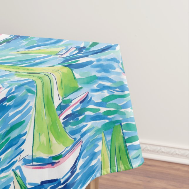 Mantel Preppy Coastal Sailboats (In Situ)