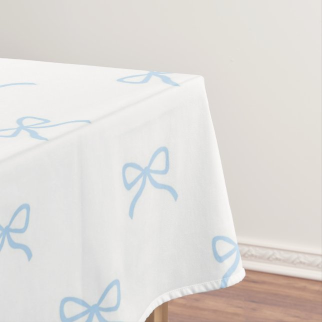 Mantel Preppy Elegant Blue Bow Pattern Spring & Summer (In Situ)