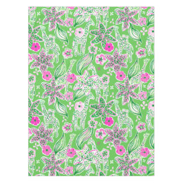 Mantel Preppy Giraffes Lily Pink Green