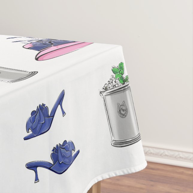 Mantel Preppy Ladies Derby Party Blue Heels Hats & Juleps (In Situ)