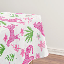 Mantel Preppy Pink Cheetah Floral / Chic Animal Blanco