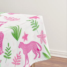 Mantel Preppy Pink Cheetah Floral / Fiesta Botánica Chic