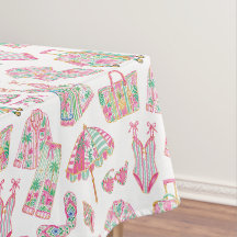 Preppy rosa y verde estilo chic de Palm Beach