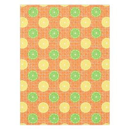 Mantel Preppy Summer Citrus Lemon Lime on Orange Bamboo 