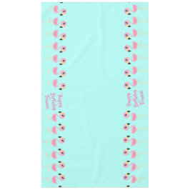 Mantel Primer cumpleaños de la Cuta Tropical Rosa Flaming