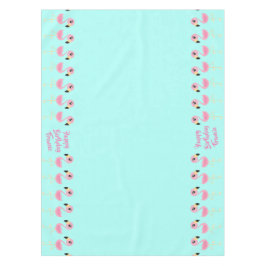 Mantel Primer cumpleaños de la Cuta Tropical Rosa Flaming