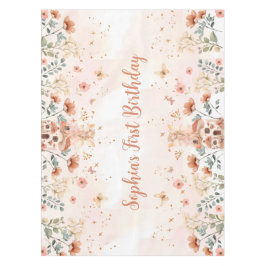 Mantel Primer cumpleaños del Chica de hongos forestales e