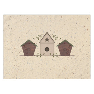 Mantel Primitive Birdhouses Tablecloth