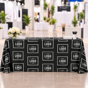 Mantel Promocional de Logotipo en Blanco y Negro p