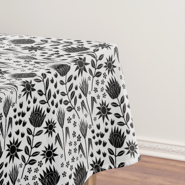 Mantel Protea Bloque floral Imprimir Millefleur blanco ne (In Situ)