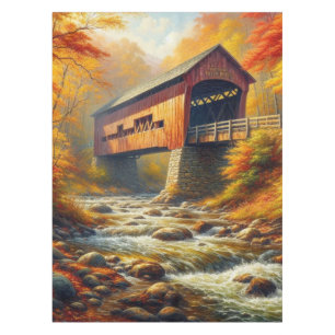 Mantel puente clásico cubierto de otoño