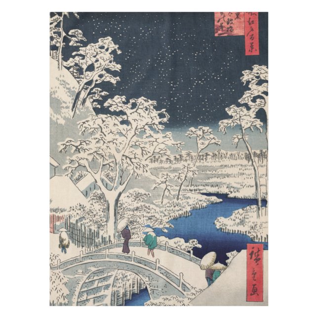 Mantel Puente de tambor en arte japonés Ukiyo-e (Anverso)
