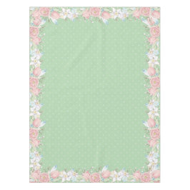 Mantel Puertos de Polka Verde Pastel de Floral de Pascua