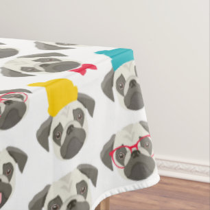 Mantel Pug - perro lindo en Navidades