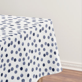 Mantel Punto de polka azul . acuarela