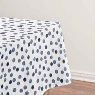 Mantel Punto de polka azul . acuarela