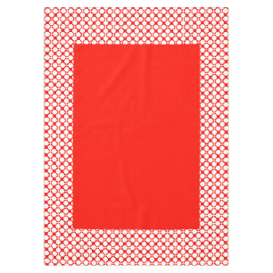 Mantel punto de polka rojo y blanco y patrón de comprobac