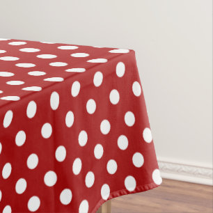 Mantel Punto de polo blanco rojo