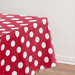 Mantel Puntos blancos rojos + polka