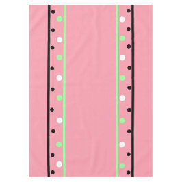 Mantel Puntos blancos verdes de lunares rosa