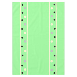 Mantel Puntos de lunares verdes crema gris