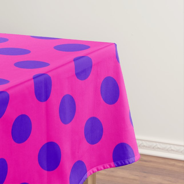 Mantel Puntos de polka azul en fuchsia (In Situ)