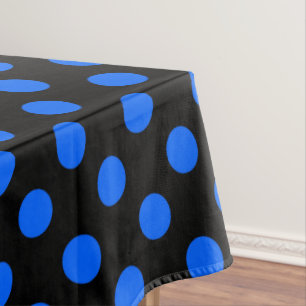 Mantel Puntos de polka azul y negro