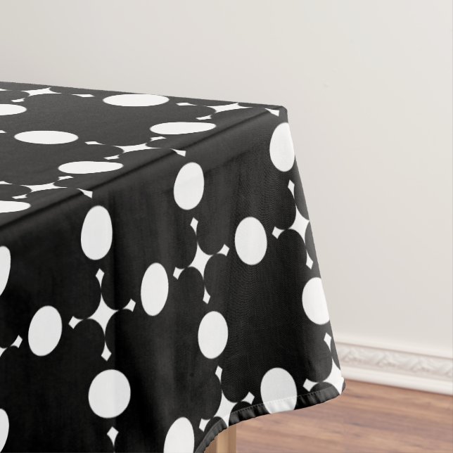 Mantel Puntos de Polka Blanco, Patrón De Punto De Polka,  (In Situ)