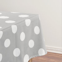Puntos de polka blanco sobre gris ceniza