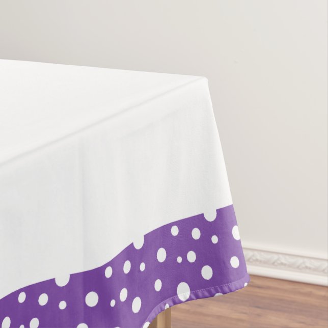 Mantel Puntos de polka morado y blanco (In Situ)