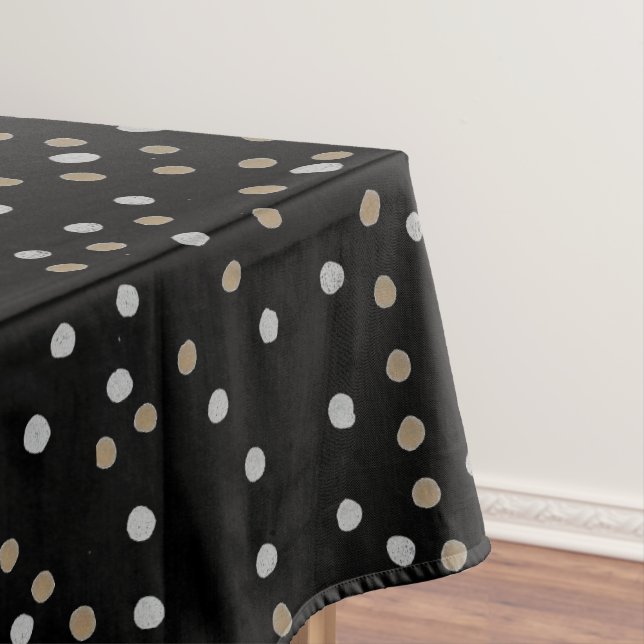 Mantel Puntos de Polka Plata y Oro (In Situ)