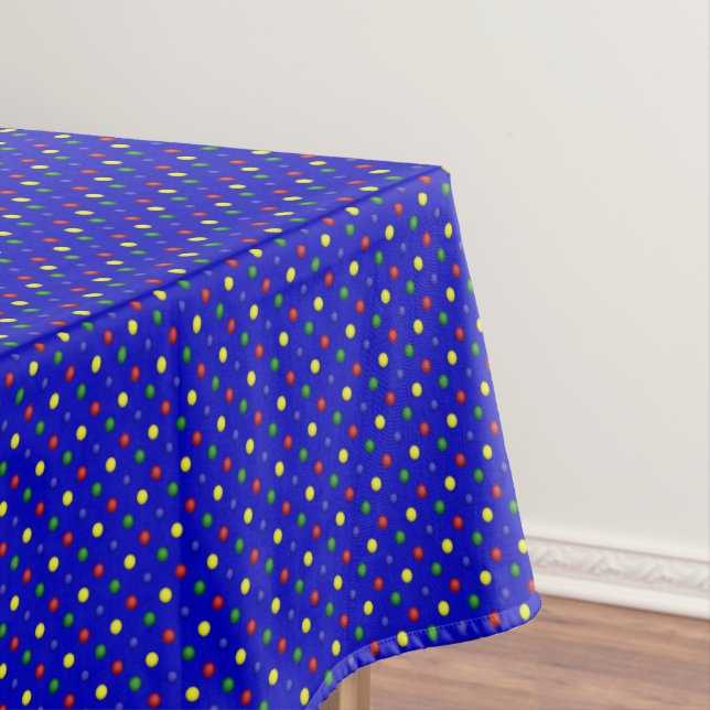 Mantel PUNTOS DE POLKA PRIMARIO BLUE-52x70 TABLECLOTH (In Situ)