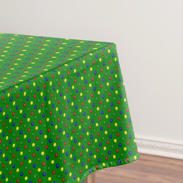 Mantel PUNTOS DE POLKA PRIMARIO VERDE-52x70 TABLECLOTH (In Situ)