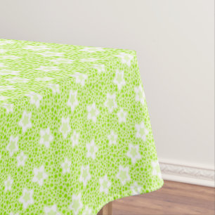 Mantel Puntos de polka retro verde brillante con patrón f