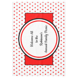 Mantel Puntos de Polka Rojo Blanco Picnic Familiar