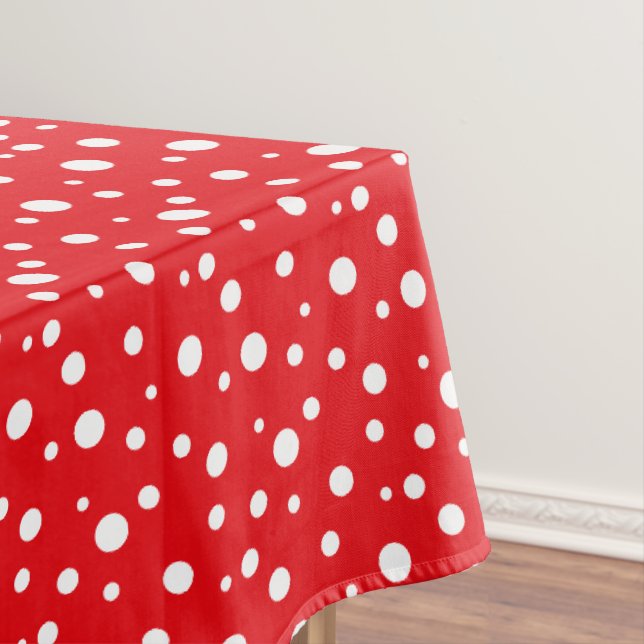 Mantel Puntos de Polka Rojo y Blanco (In Situ)