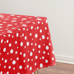 Mantel Puntos de Polka Rojo y Blanco