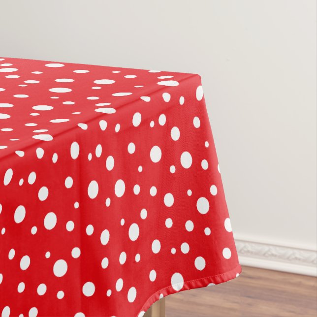 Mantel Puntos de Polka Rojo y Blanco (In Situ)