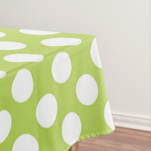 Mantel Puntos de Polka Verde, Patrón De Punto De Polka, P