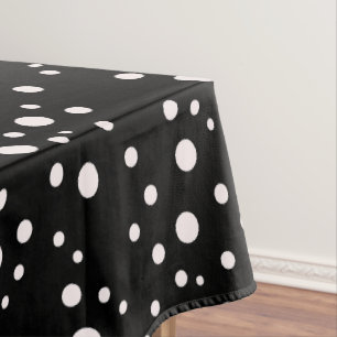 Mantel Puntos negros y blancos de moda   Elegante
