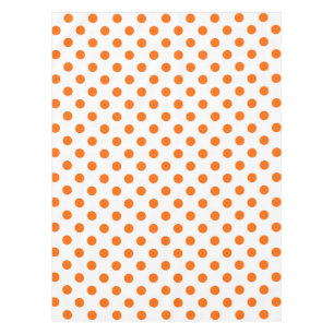 Mantel Puntos Polka Naranja de fondo blanco