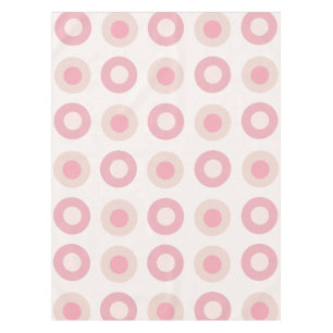 Mantel Puntos Retro Mediados de Siglo Rosa Vainilla