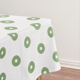 Mantel Puntos verdes del Polka Blanco