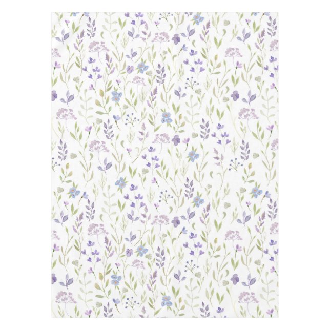 Mantel Purple Floral Tablecloth (Anverso)