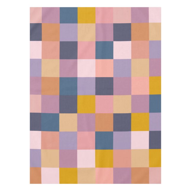 Mantel Púrpura geométrica de tierra geométrica de tablero (Anverso)