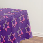 Mantel Púrpura moderno| Purismo| ESTRELLA DE DAVID<br><div class="desc">ESTRELLA Púrpura Moderna DE DAVID Tablecloth, mostrando con colorida Estrella de David en un patrón de baldosas. Este es un diseño minimalista, sencillo y elegante, adecuado para festividades y celebraciones judías, como Purim, Chanukah, Pascua, Rosh Hashanah, Bar/Bat Mitzvahs, etc. Disponible en otros colores, o puede cambiar el color haciendo clic...</div>
