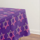 Mantel Púrpura moderno| Purismo| ESTRELLA DE DAVID<br><div class="desc">ESTRELLA Púrpura Moderna DE DAVID Tablecloth, mostrando con colorida Estrella de David en un patrón de baldosas. Este es un diseño minimalista, sencillo y elegante, adecuado para festividades y celebraciones judías, como Purim, Chanukah, Pascua, Rosh Hashanah, Bar/Bat Mitzvahs, etc. Disponible en otros colores, o puede cambiar el color haciendo clic...</div>